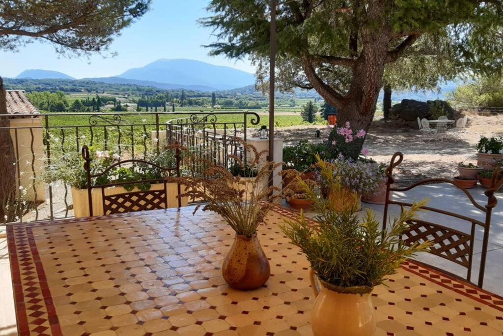 Le clos des pins, vue mont Ventoux Roaix Extérieur photo