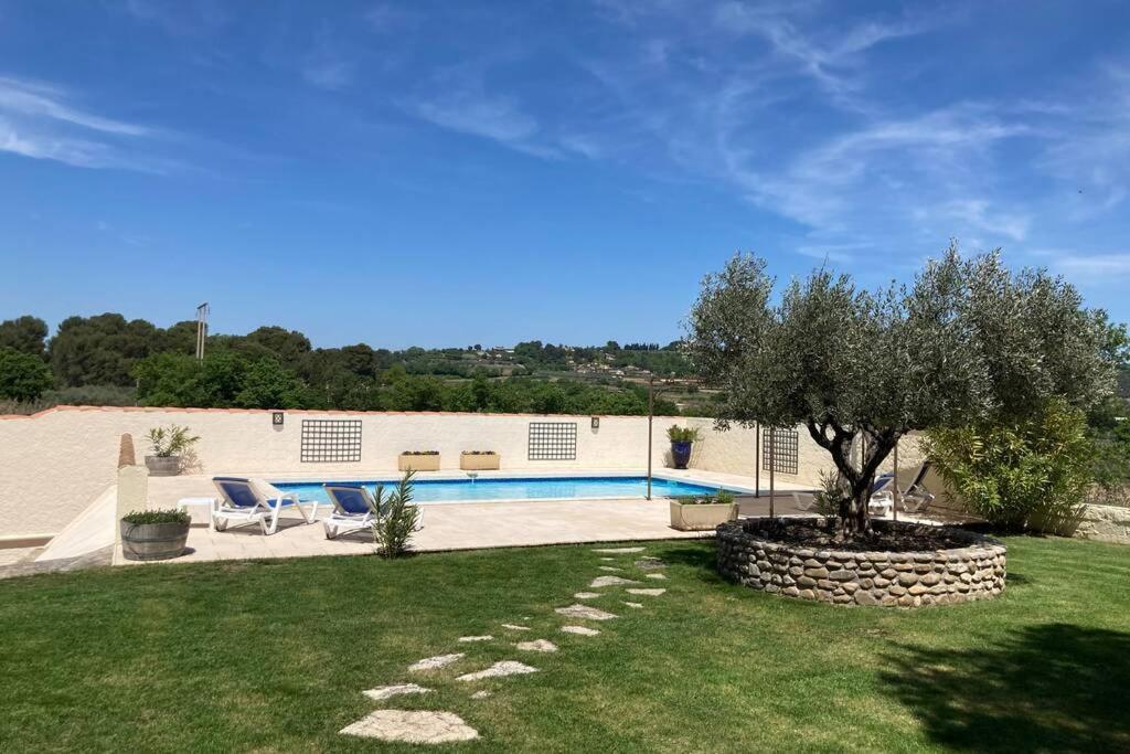 Le clos des pins, vue mont Ventoux Roaix Extérieur photo